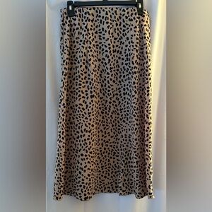 Sanctuary Women’s Leopard Print Midi Skirt w/Inner Waist Elastic Band; Size L